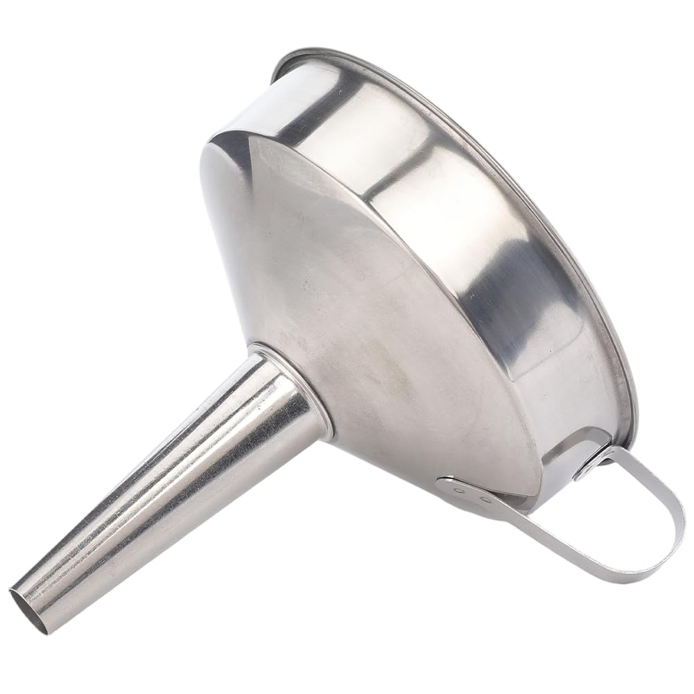 Embudo de Cocina de Acero Inoxidable de 4.4 Pulgada, Embudo de con Anillo de Asa, Accesorios de Cocina para Llenar Botellas, Transferir Líquidos, Ingredientes Secos, Aceite, Leche, Gran