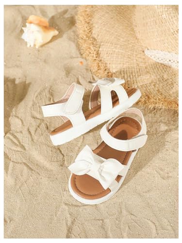 GORGLITTER Girl's Bow Dress Sandals Dressy Ankle Strap Open Toe Slides Flats Summer Cute Vacation Sandals2