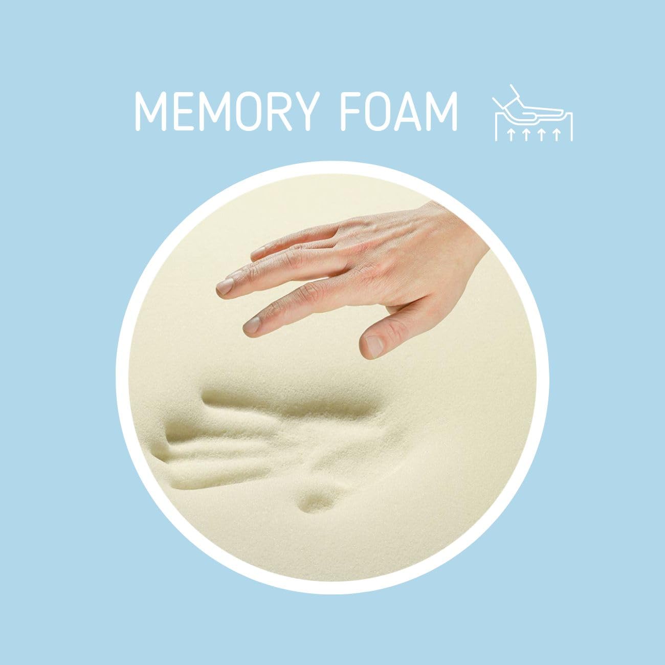 Kiby® Cuscino per Lettino (Certificato OEKO-TEX® e CERTIPURTM) in MEMORY FOAM YLANG TOUCH® ed Esterno in Aloe Vera, Lavabile e Sfoderabile