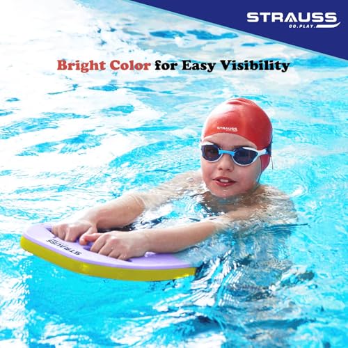 Image of STRAUSS Swimming Kick Board | Floating Board for Swimming Pool Training Aid Exercise Equipment | Swimming Accessories for Adults and Kids | Swimming Float Pad for Beginners,(Purple)