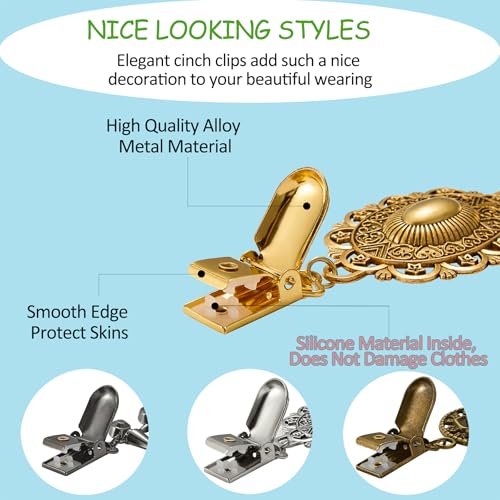 Image of Vintage Shirt Dress Cardigan Clip, Waist Clip for Women, Sweater Shawl Brooch Jacket for Clothing