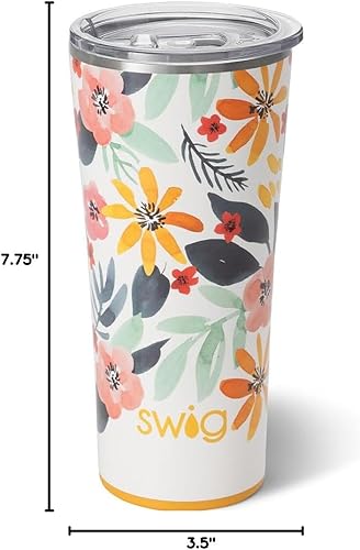 Miniatura 7 de Swig Life Vaso aislado de 22 onzas, vaso de café de viaje con tapa, apto para portavasos de viaje, taza de café de acero inoxidable (prado de miel)