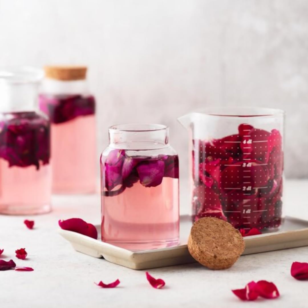 Rose Vinegar, Additive-free, 100% Natural, Organic, Fermented, Organic, Turkish Product, A Natural & Pure An Elegant Touch for Kitchen & Skincare, (500 ml / 16.9 fl oz)