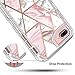 Anuck Case for iPhone 8 Plus Case, for iPhone 7 Plus Case (5.5 inch), 3 in 1 Heavy Duty Defender Shockproof Full-Body Protective Case Clear Hard PC Shell & Soft TPU Bumper Cover - Marble Design