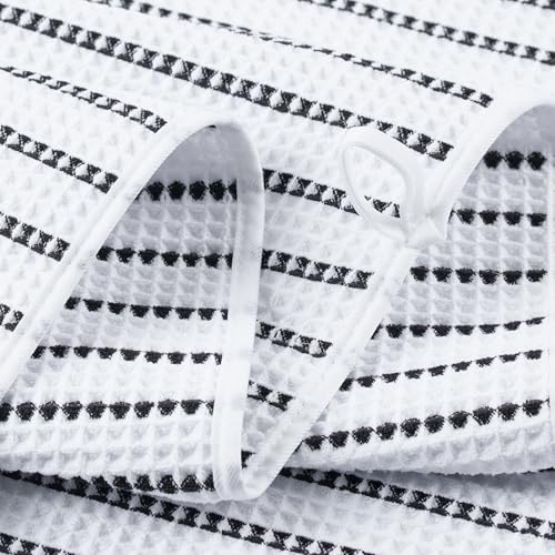 Image of POLYTE 430 GSM Microfiber Oversize Quick Dry Lint Free Bath Towel, 60 x 30 in, 4 Pack (Waffle Weave)