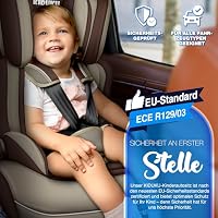 KIDUKU® Kindersitz 9-36 kg (1-12 Jahre) mit Kindersitzunterlage ECE R129/03 – Ansicht 2