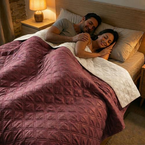 o-day Renato Balestra Frühlings-Steppdecke für Doppelbett, hergestellt in Italien, aus weichem Polyester, Sommer-Tagesdecke, einfarbig (Puder, Doppelbett 255 x 245 cm)