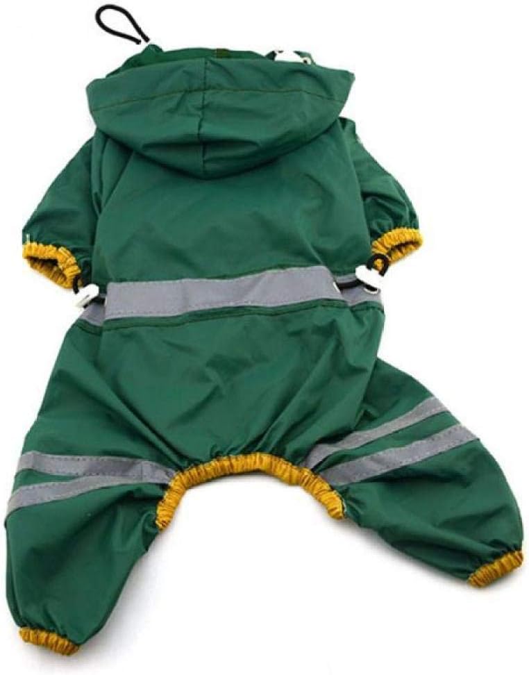 Dog Raincoats Dog Raincoats Waterproof Green Dog Rain Coat Jacket Waterproof Clothes Jumpsuit Apparel Dog Clothes for Dogs Raincoats XL
