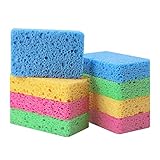 MMRH 12 Pack Kitchen Sponges-Compressed Cellulose Sponges Non-Scratch Natural Dish Sponge for Washing Dishes and Cleaning Kitchen
