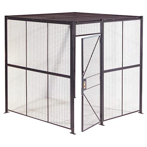 WireCrafters 883 3 Sided Woven Wire Partition, Gray