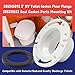 Dusledel 385345892 Socket Floor Flange 3inch RV Toilet Flange and 385311652 RV Toilet Seal Kit RV Toilet Gasket Parts Compatible with Dometic Sealand Gravity Discharge Toilets