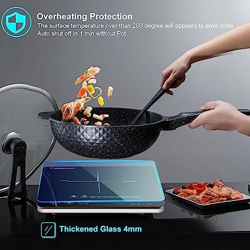 AMZCHEF Ultra-Thin Induction Cooker with Touch Control & Timer - Image 4