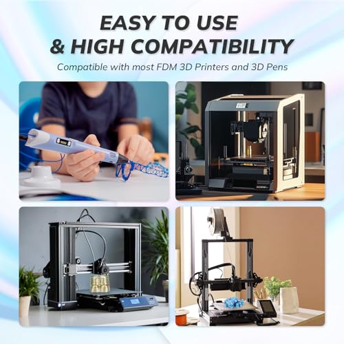 Image of AMOLEN Silk PLA 3D Printer Filament Bundle, Shiny Multicolor Rainbow Pack, Fast Color Change PLA 1.75mm 3D Printing Filament for Most FDM 3D Printer, 1KG X 4 Spools