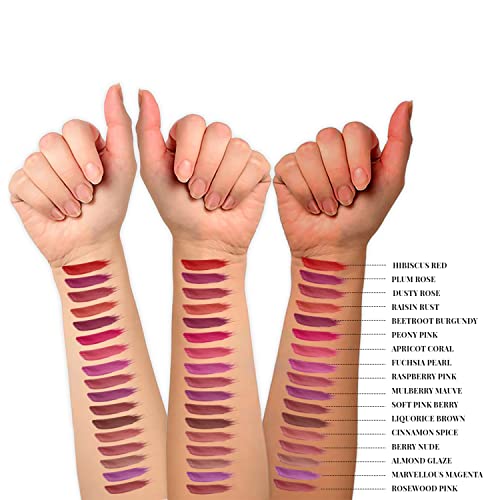 Just Herbs Ayurvedic Creamy Matte Lipstick, Oil Rosewood pink - Image 3