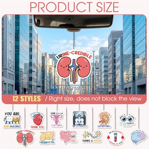 Image of Siifert 36 Pcs Nurse Appreciation Gift Funny Air Freshener Car Scented Thank You Hanging Decor Inspirational Team Thank You Gift for Doctor Healthcare