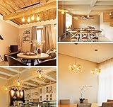 Flaspar E14 Vintage Bulb 4w, Small Edison Screw Filament Bulb Amber Glow 2200K, 4W Replace E14 40W, Home Ceiling Chandelier Energy Saving Light Bulbs, Non-dimmable, Pack of 3 - Image 6