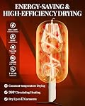 Séchoir portable pour vêtements, 3/6/9-Hr Minuteur, disque de fragrance, UV Soin léger Mini Machine à sécher pliable compacte, faible bruit, économie d'énergie, pour la blanchisserie Appartement RV Hôtel Dorm