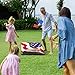 Solid Wood Cornhole Set - Includes Two 4' x 2' Regulation Size Wooden Cornhole Boards, 8 Corn Hole Bean Bag Toss, Corn Holes Outdoor Games Set for Adults and Family, Eagle Style