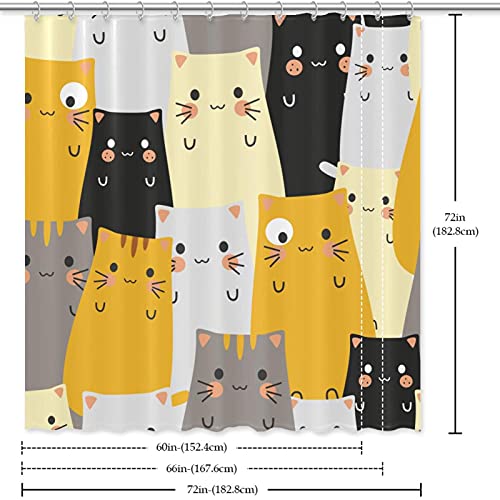 Rideau de douche imperméable motif animaux 168 x 183 cm - 7