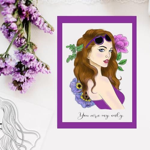 Origach 8.3 By 11.7 Inch Pretty Girls Clear Stamps Fashion Woman Silicone Stamps For Cards Making Diy Scrapbooking Photo Album Decoration thumb #5