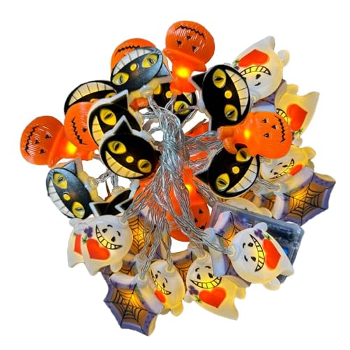 Guirlandes lumineuses Halloween résistantes au vent pour décoration de cour