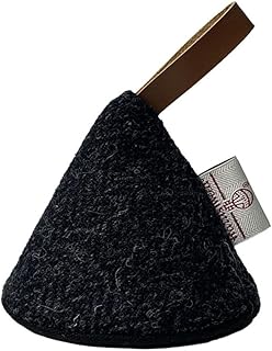 Harris Tweed ハリスツイード 三角鍋つかみ 2個セット 耐熱 北欧風 鍋つかみ 三角 キッチンミトン オーブンミトン おしゃれ かわいい 滑り止め 耐熱ミトン なべ 鍋蓋 左右兼用 収納便利 (ブラック)