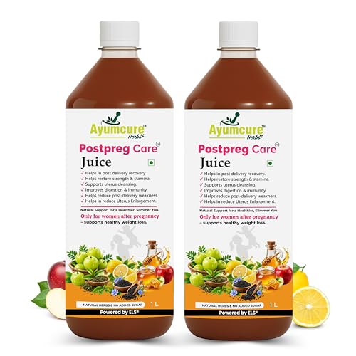 Ayumcure Postpreg Care Herbal Juice for Women | 1L | Ayurvedic Post Delivery Wellness Drink | Supports Strength, Recovery & Stamina | Helps Maintain Digestive Comfort (Pack of 2)