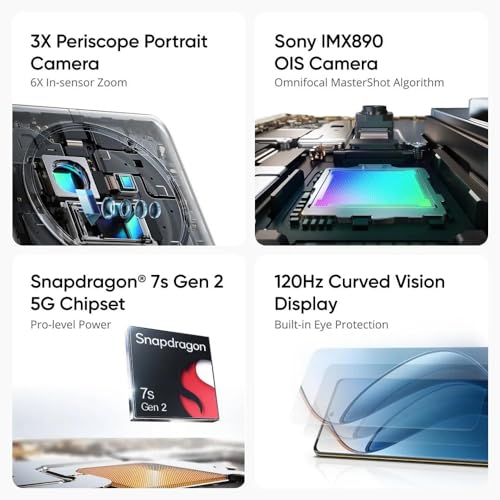 Ficha técnica Realme 12 Pro Plus 5G Smartphone 64MP Cámara Retrato 50MP Cámara IMX890 con OIS Procesador Snapdragon 7s Gen 2 Pantalla 120Hz visión Curva Carga SUPERVOOC 67W Dual Sim 12GB 512GB Azul - Fernando Cortés