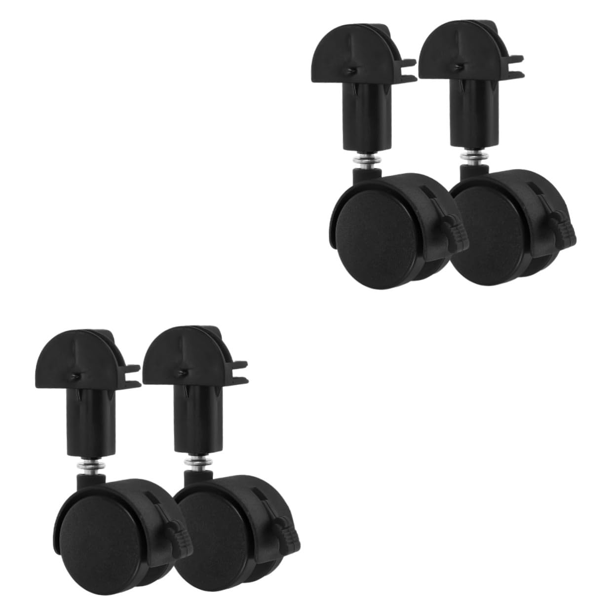 DOITOOL 4 Pièces Roues pour Cage à Animaux Roulettes et Durables Remplacement Compact Facile à Installer pour Cages Petits Animaux Roulettes avec Frein pour Mobilité Pratique