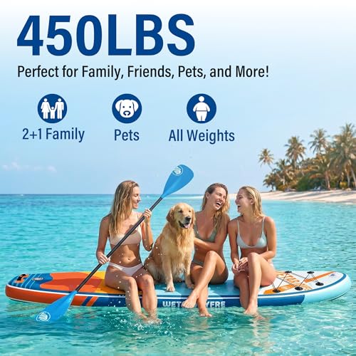 Image of Inflatable Stand Up Paddle Board, 11' x 33 inch x 6 inch Extra Wide SUP with Premium Accessories, Non-Slip Deck ISUP for Adults, Youth, Fishing, Yoga, Floating on Ocean & Lake
