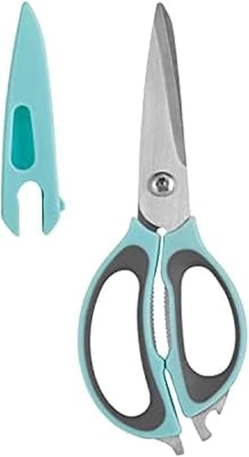 Miniatura 9 de Farberware Tijeras de cocina multiusos de acero inoxidable 4 en 1 con cubierta de cuchilla, color negro