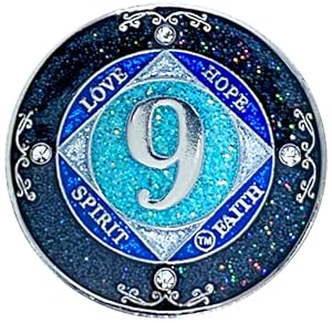 Simply Minimal NA 9 Jahre Glitzer Medaille