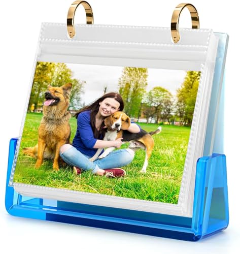 ZEEYUAN Bureau 10 x 15 cm, fotoalbum, insteekalbum van acryl, om neer te zetten, voor 60 foto's, cadeaus voor mama en vrouwen