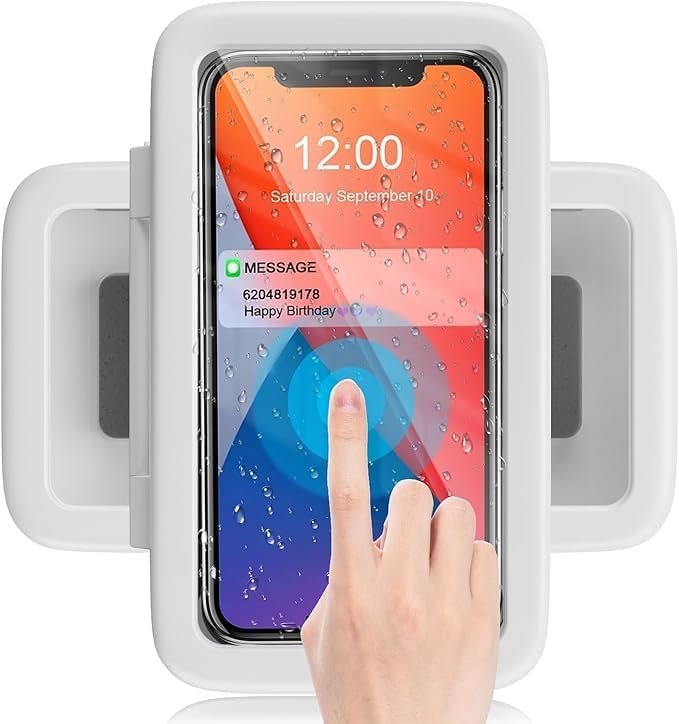 Image of Shower Holder Waterproof 360 Rotatable Bath Smartphone Holder Wall Mounted Mobile Holder | Mobile Stand | High Sensitivity Cover Mount Box (Shower Phone Holder)