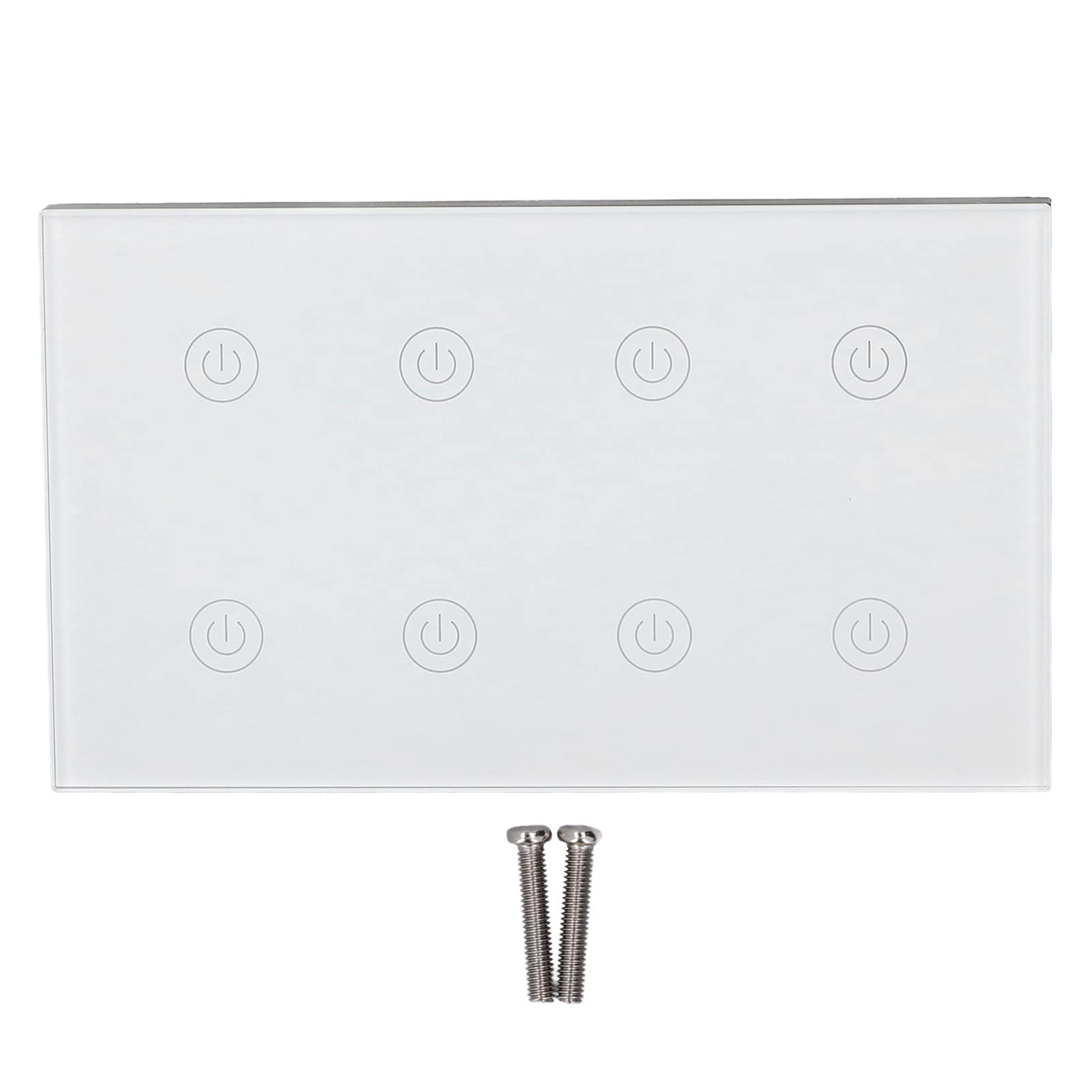 Interruptor de Luz Táctil Inteligente de 8 Bandas, Panel Inalámbrico con Control de Voz, Función de Temporizador Remoto para el Hogar y la Oficina AC100-240V