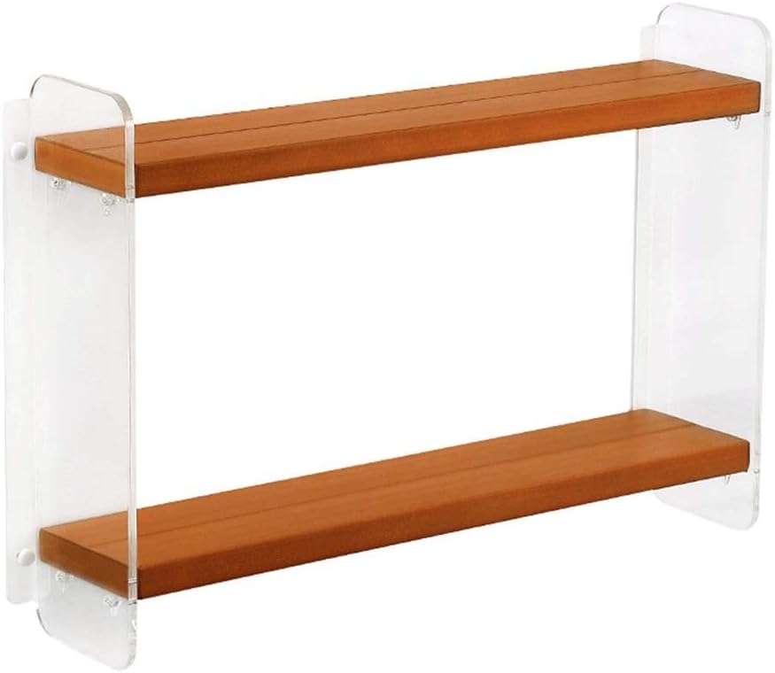 Bathroom Shelf-Wall Mount Single Layer Rectangle Glass Shelf Black Oil Rubbed Bronze Finish Storage Accessories Holder(Style 2,50cm)