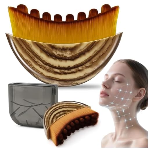 Lymphatic Contour Face Brush,Contour Face Brush for Lymphatic Drainage,Lymphatic Brush Chin & Jawline Sculpting,Fits to The Skin to Relieve Fatigue (1 Pcs)