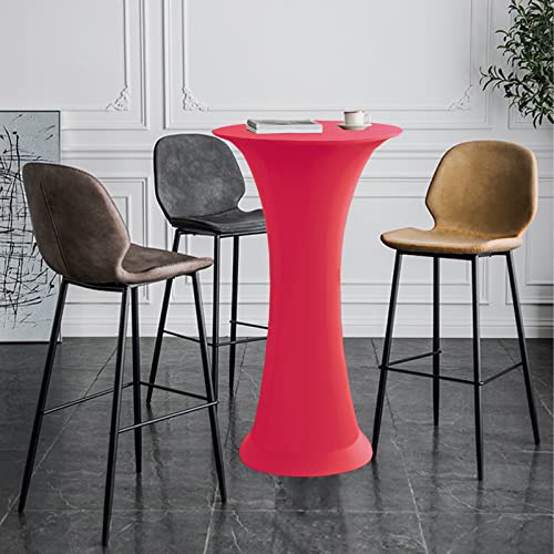 Image of Cocktail Table Covers - 2 Pack 24 inchx43 inch Fitted Highboy Table Cloth - Magenta