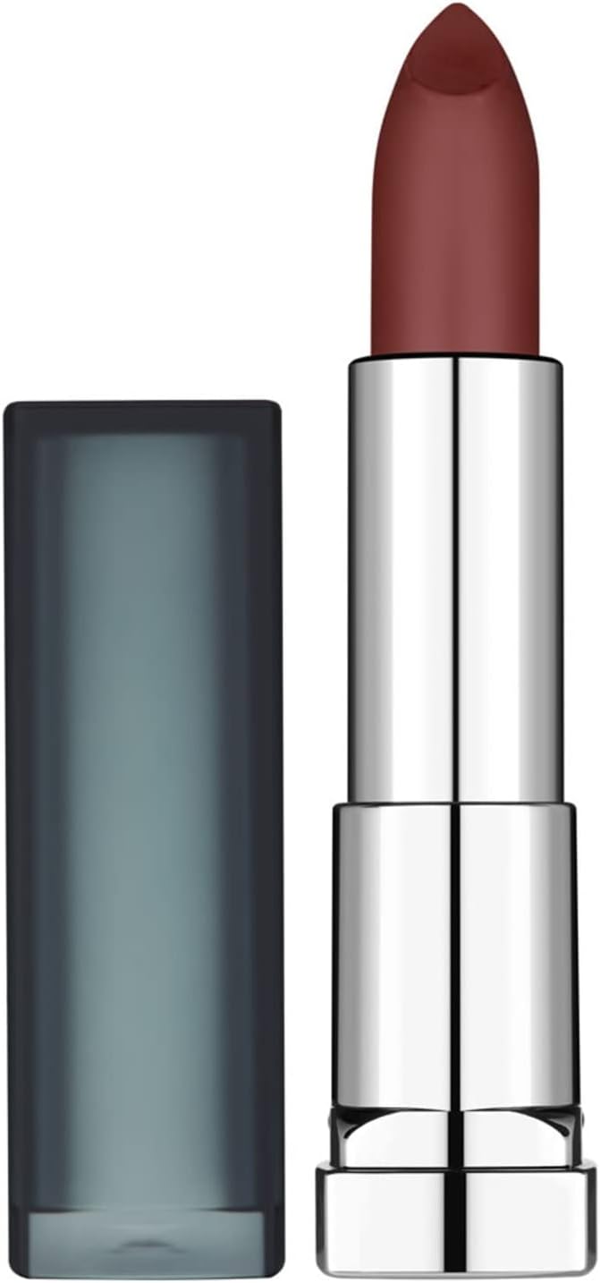 Lipstick with Matte & Satin Finish, Colour Sensational Moisturizing Lip Colour with Honey Nectar & Shea Butter, Smooth & Non-Drying, Red Lipstick 975 Divine Wine