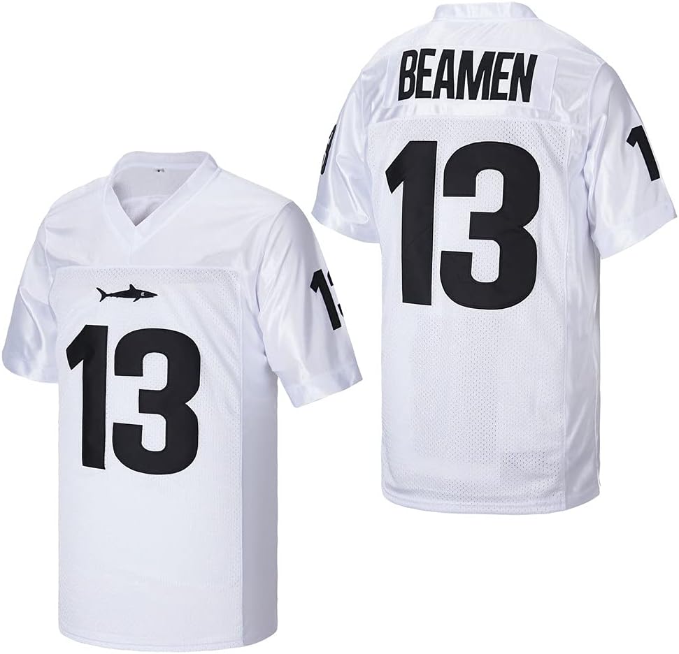 #13 Jamie Foxx Any Given Sunday Sharks Movie Men Football Jersey Stitched