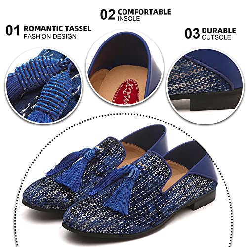 Mens Leopard Loafers Leather Embroidery Spiked Slip on Dress Shoes Slipper Luxury Fashion Penny Prom4