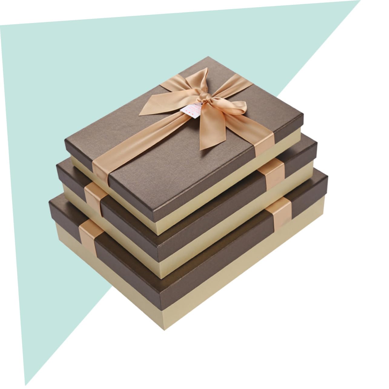 SOLUSTRE 3stücke Rechteckige Geschenkboxen Aus Pappe Für Kleidung Schals Und Shirts Mit Goldener Basis Und Kaffee-lid Für Geburtstagsgeschenke s