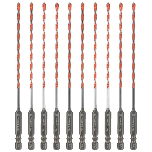 Concrete Drill Bits, 5/32" Hex Shank Masonry Bits, 10PCS