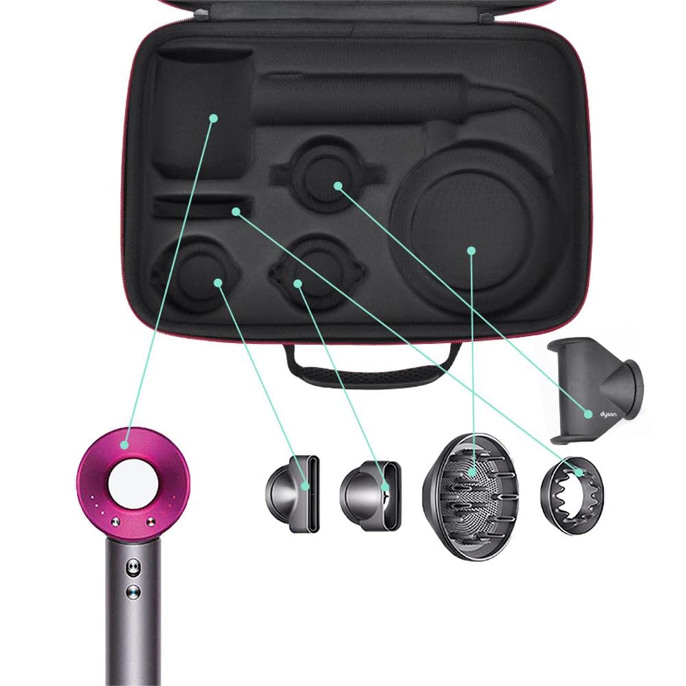 Estuche de Transporte de Viaje Caja de Almacenamiento para Secador de Pelo Organizador Tela Oxford Bolsa de Carcasa Rígida Nuevo Para Dyson HD08 A Prueba de Golpes Impermeable