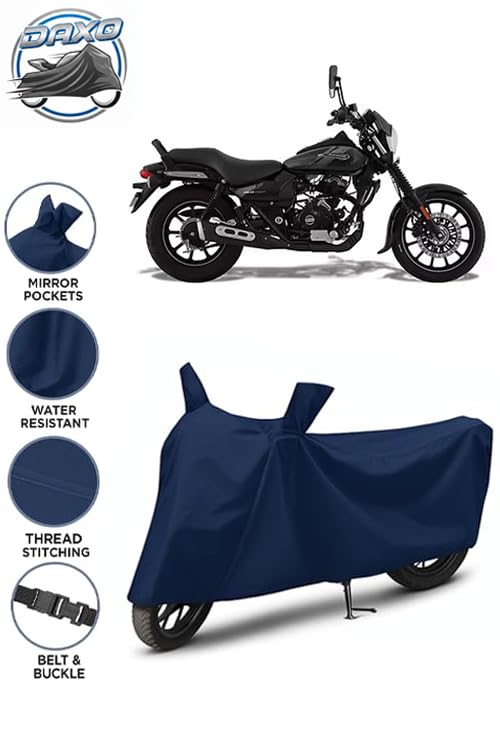Image of Waterproof Bike Cover for Bajaj Avenger Street 160 | All Weather Protection from Rain, Dust, UV Rays & Scratches with Mirror Pockets & Buckle Belt | Avenger Street 160 Bike Cover
