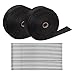 Produktbild BALLSHOP 2X 15M Hitzeschutzband Auspuffband Hitzeschutz für Fächerkrümmer Auto Motorrad Thermoband Krümmerband mit 20 Metallschlaufen