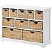 Price comparison product image LIFE CARVER Large Storage Chest of Drawers with Baskets Side Cabinet Hallway Bathroom Basket Storage Unit Cabinet with Solid Sides and Back (10 drawers)