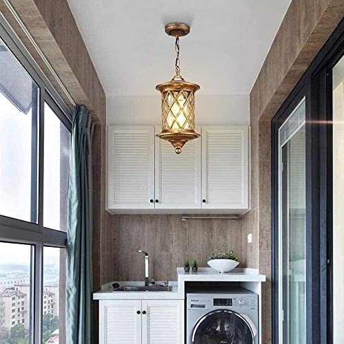 Lampe suspendue d'extérieur luminaire plafond étanche E27 bronze couloir porche cour villa