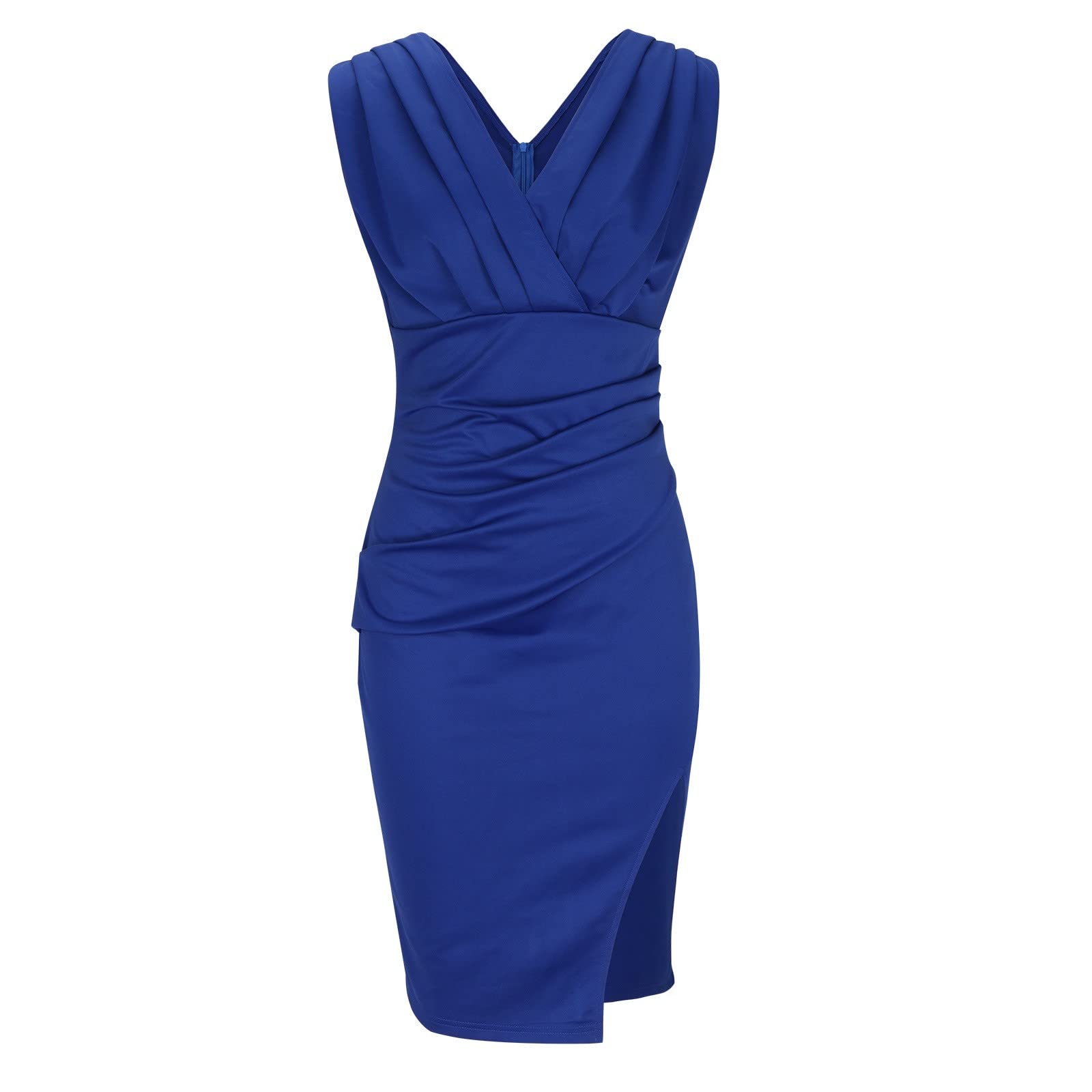 Abendkleid Damen V-Ausschnitt Ärmellos Maxikleid Elegant