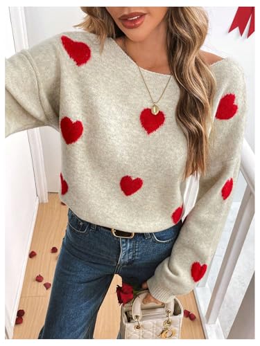 Verdusa Women's Bow Slit Coquette Pullover Sweaters Y2k Streetwear Heart Print Sweater Knit Tops4